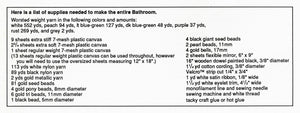 Plastic Canvas Doll Bathroom Pattern, Instant Download