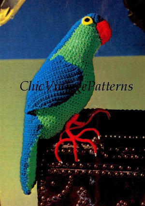 Crochet Parrot Pattern, Toy Parrot, Instant Download