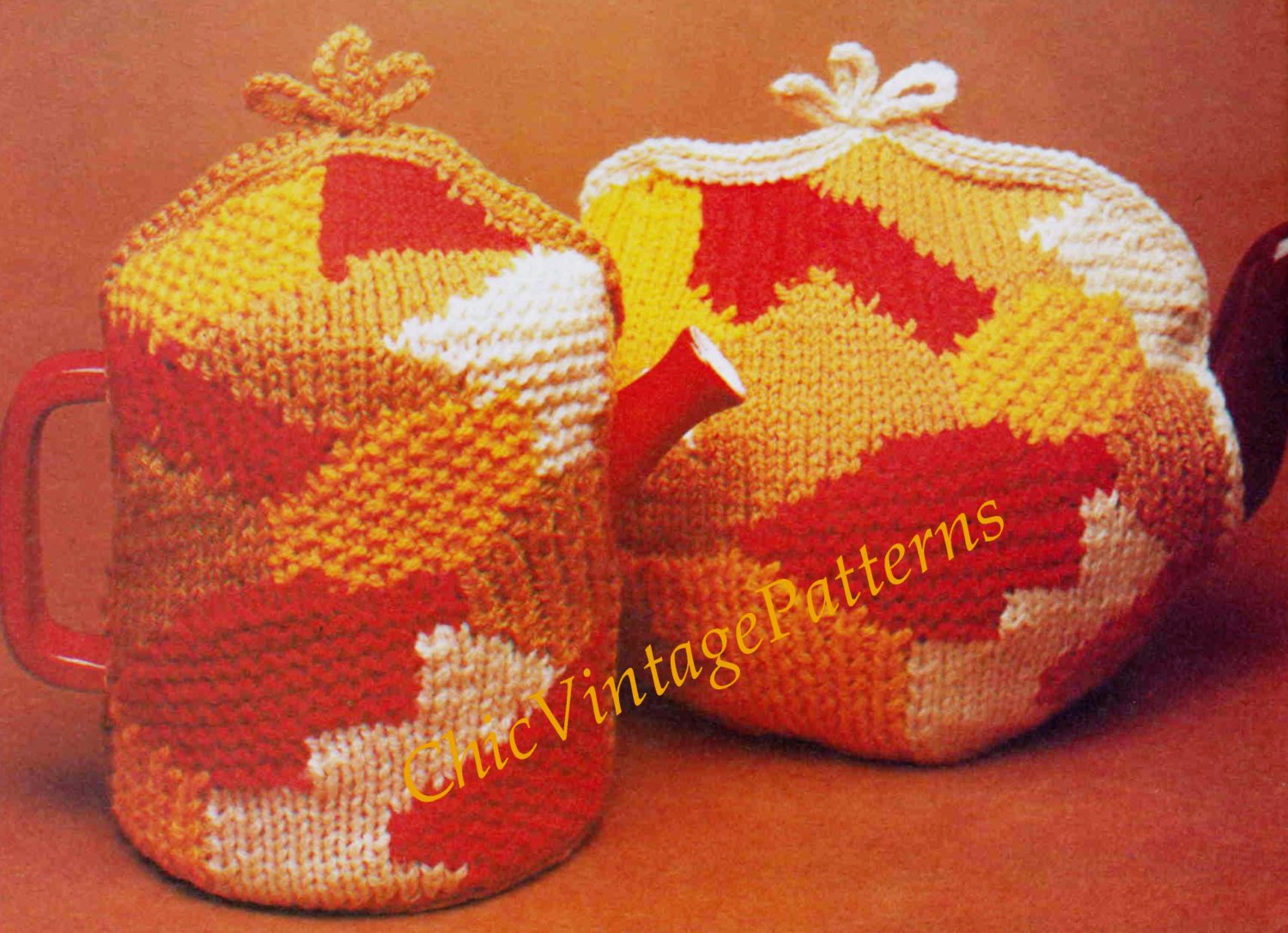 Knitted Teapot and Coffee Pot Cosies, Instant Download Pattern
