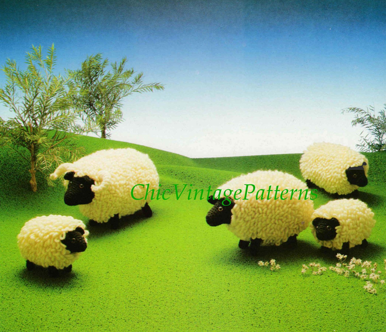 Crochet Sheep Family Pattern, Farm Animals, Instant Download