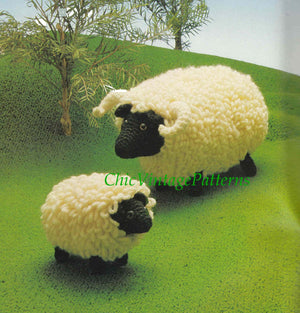 Crochet Sheep Family Pattern, Farm Animals, Instant Download