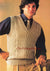 Men's Cabled Vest Pattern, Vintage Sleeveless Vest, PDF Knitting Pattern