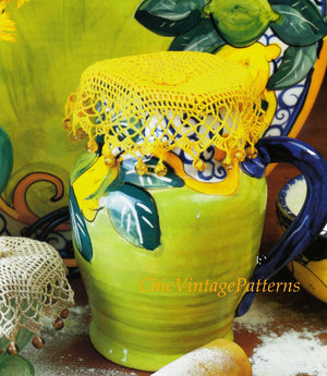 Beaded Jug Cover Pattern, Vintage Crochet Jug Covers, Instant Download