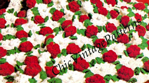 Crochet Motif Afghan Pattern, Flower Rug, Instant Download