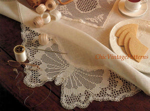 Butterfly Crochet Tablecloth or Edging, PDF Crochet Pattern