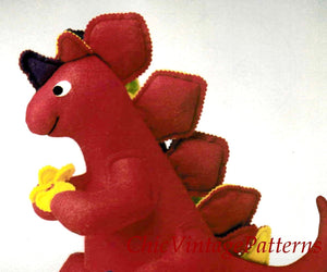 Dinosaur Toy Pattern, Stegosaurus Soft Toy, PDF Sewing Pattern