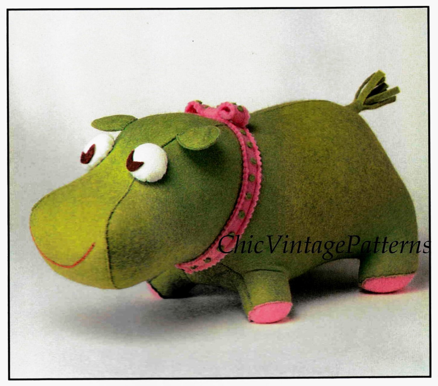 Hippopotamus Toy Sewing Pattern, Hippopotamus Soft Toy, Instant Download