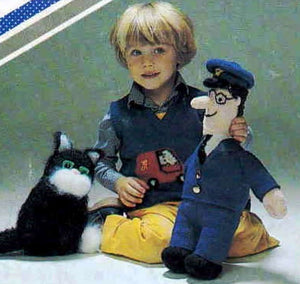 Postman Pat and Cat Knitting Pattern, Instant Download