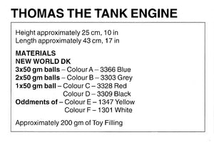 Thomas Toy Knitting Pattern, Thomas The Tank Engine Soft Toy, Instant Download