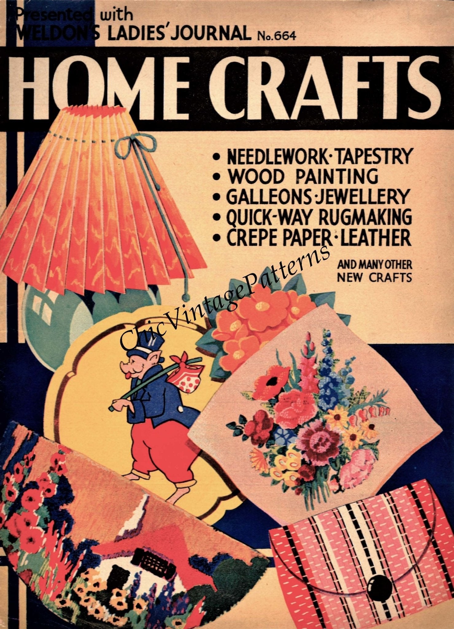 Ladies Journal No 664 Home Crafts Supplement, Instant Download