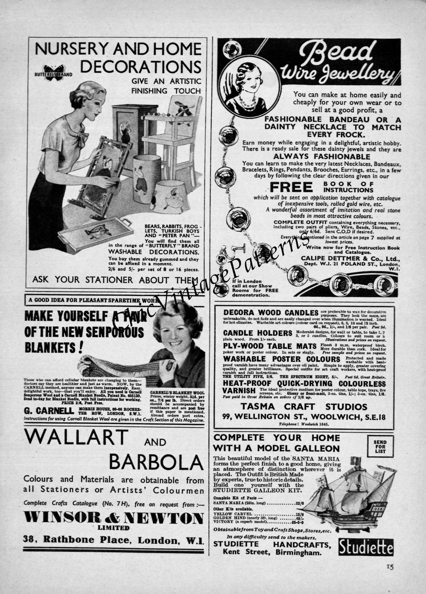 Ladies Journal No 664 Home Crafts Supplement, Instant Download