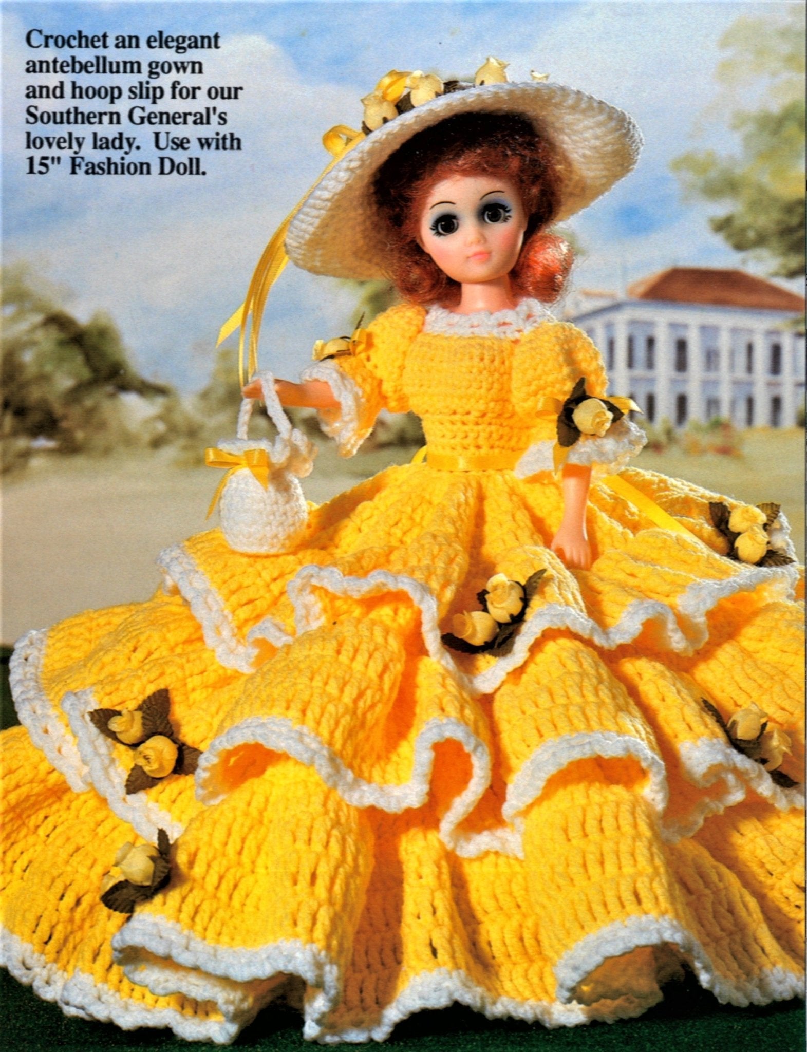 Dolls Antebellum Dress Crochet Pattern, 15 Doll
